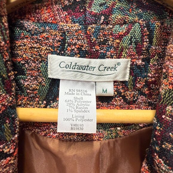 Vintage Coldwater Creek Tapestry Jacket Women Medium Purple Floral Sophisticated - Picture 3 of 11